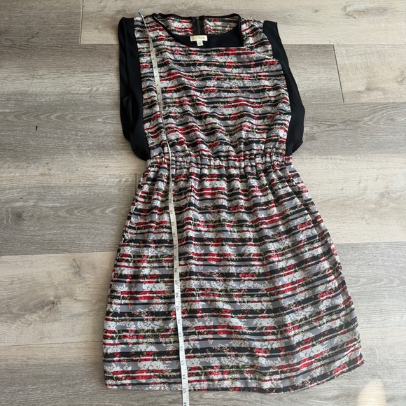 Charming Charlie Stripe Floral Sleeveless Dress - Black, Red, White S chic - Picture 5 of 9